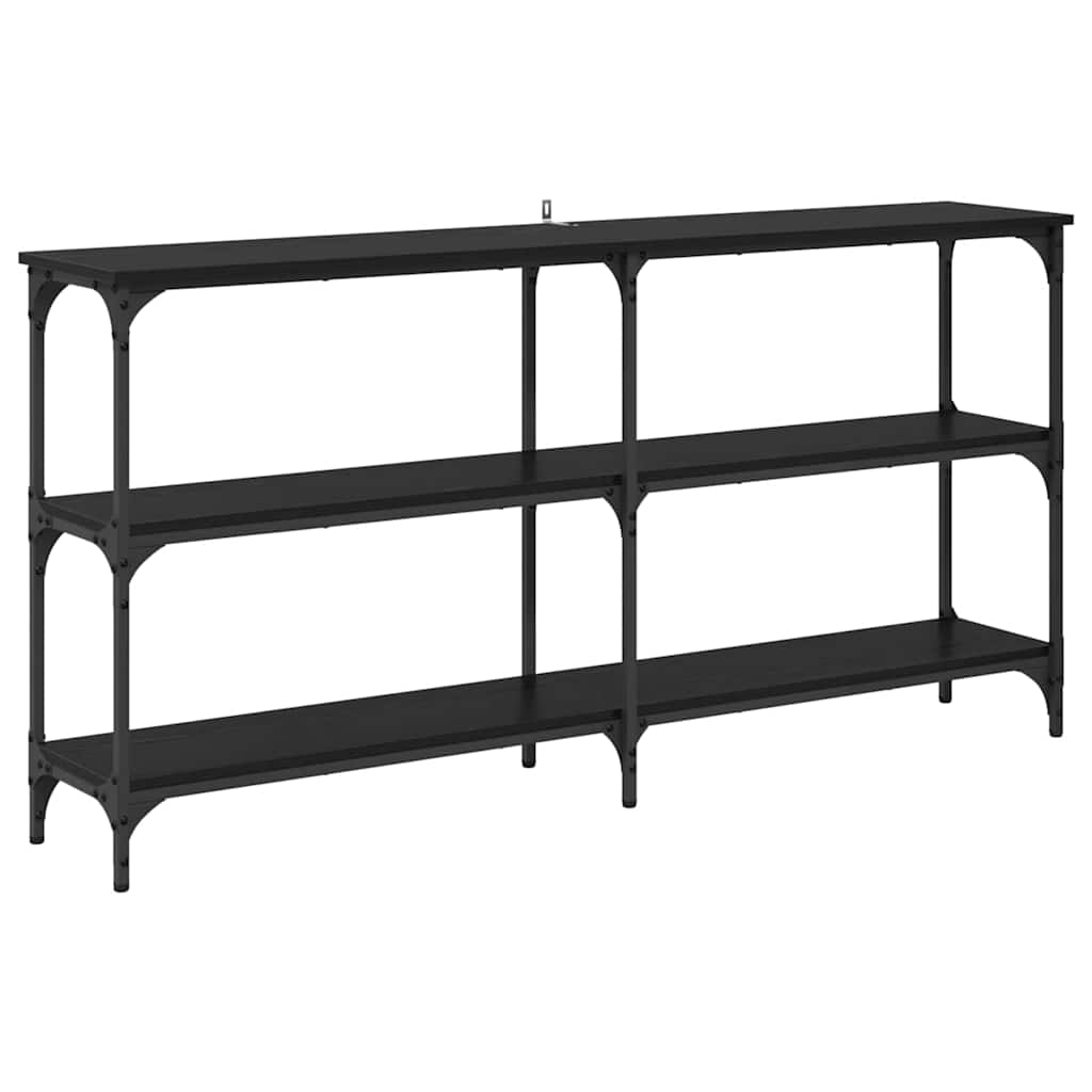 Konsollbord Svart Eik 150 x 29 x 75 cm Ingeniørtre og metall