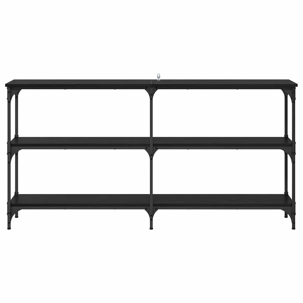 Konsollbord Svart Eik 150 x 29 x 75 cm Ingeniørtre og metall