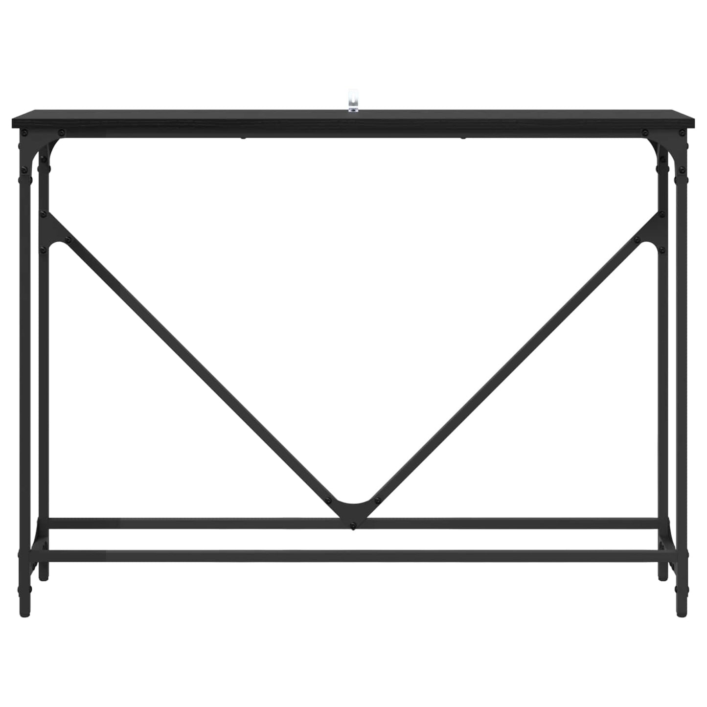 Konsollbord Svart Eik 102 x 23 x 75 cm Konstruert tre