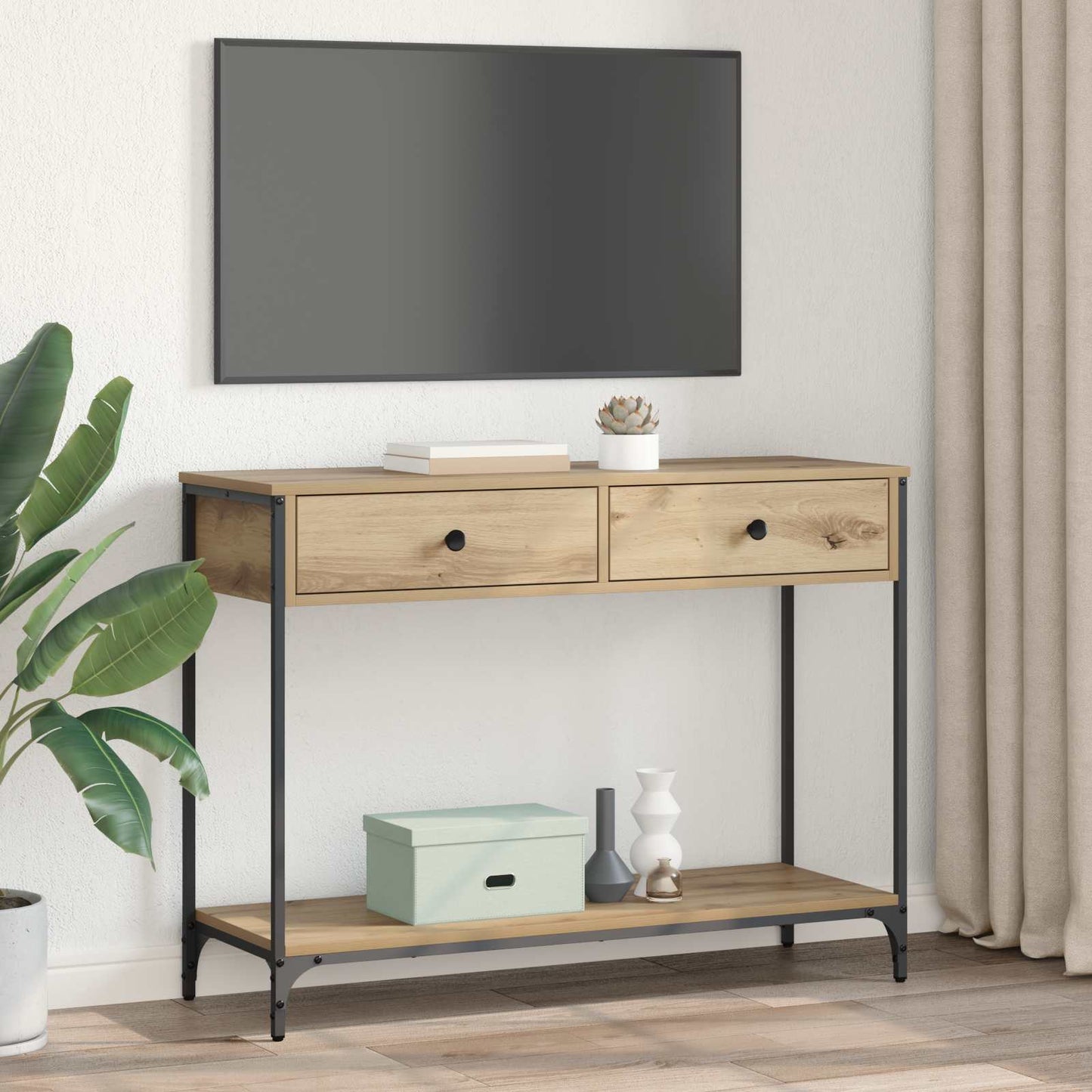 Konsollbord Artisan Eik 100 x 34,5 x 75 cm Konstruert tre