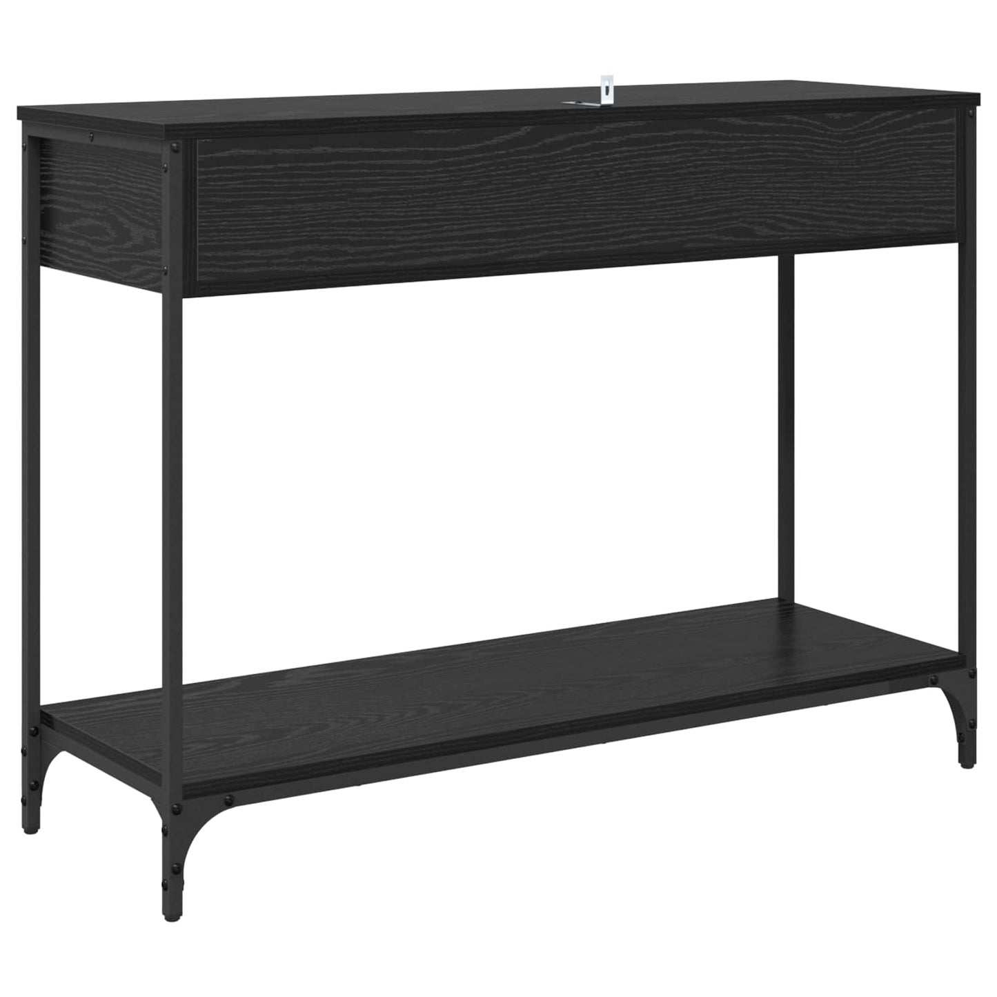 Konsollbord Svart Eik 100 x 34,5 x 75 cm Konstruert tre