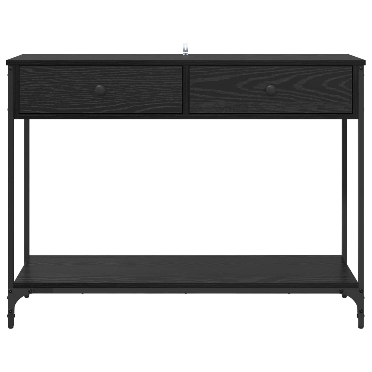 Konsollbord Svart Eik 100 x 34,5 x 75 cm Konstruert tre