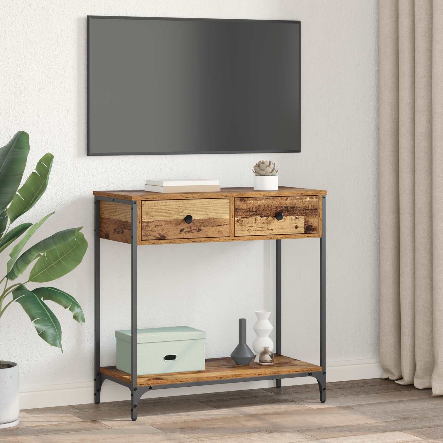 Konsollbord Gamle tre 75 x 34,5 x 75 cm Konstruert tre