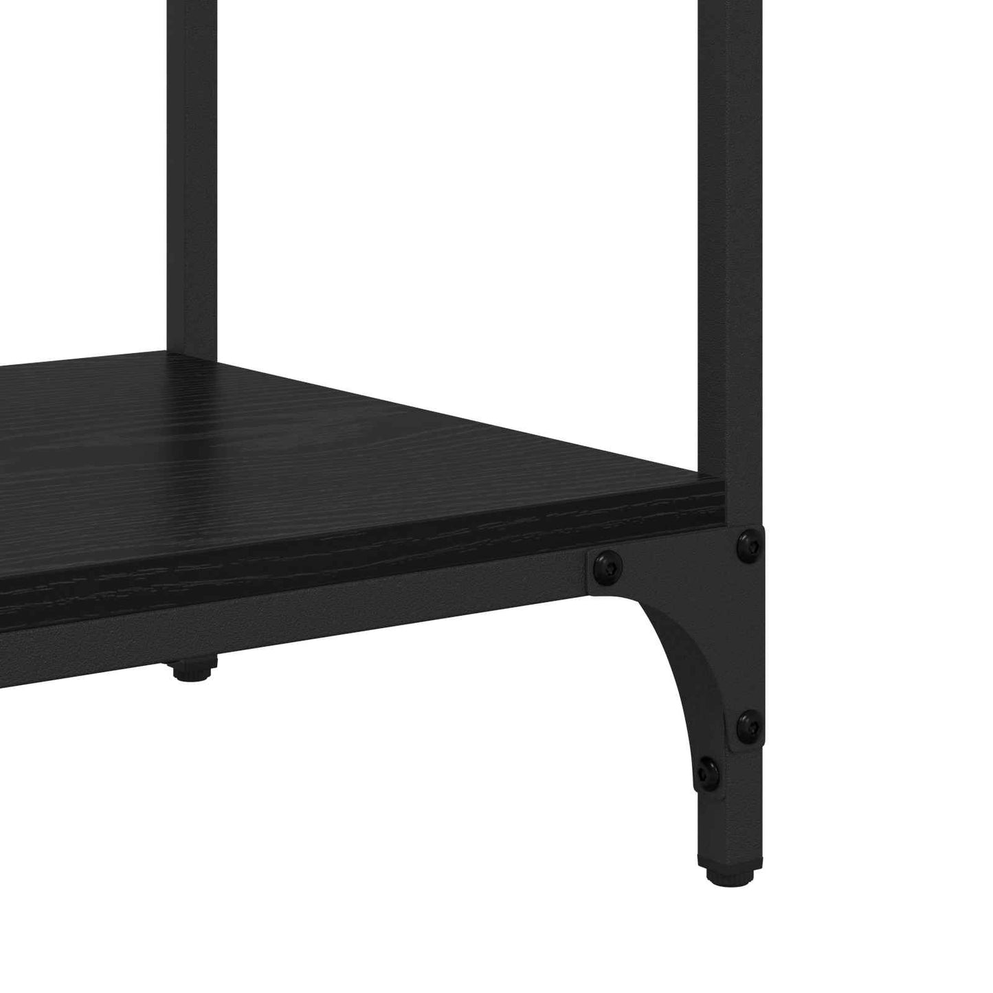 Konsollbord Svart Eik 75 x 34,5 x 75 cm Konstruert tre