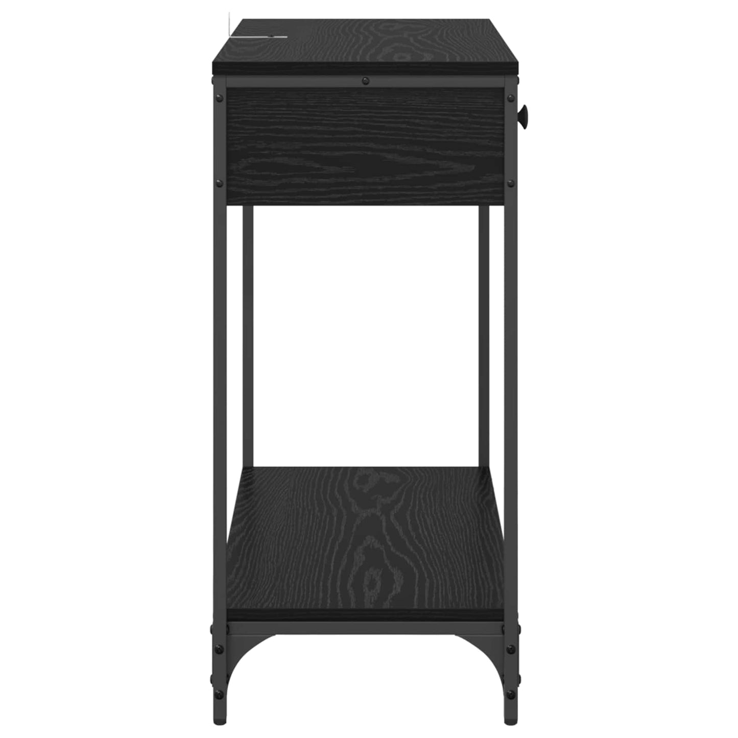 Konsollbord Svart Eik 75 x 34,5 x 75 cm Konstruert tre