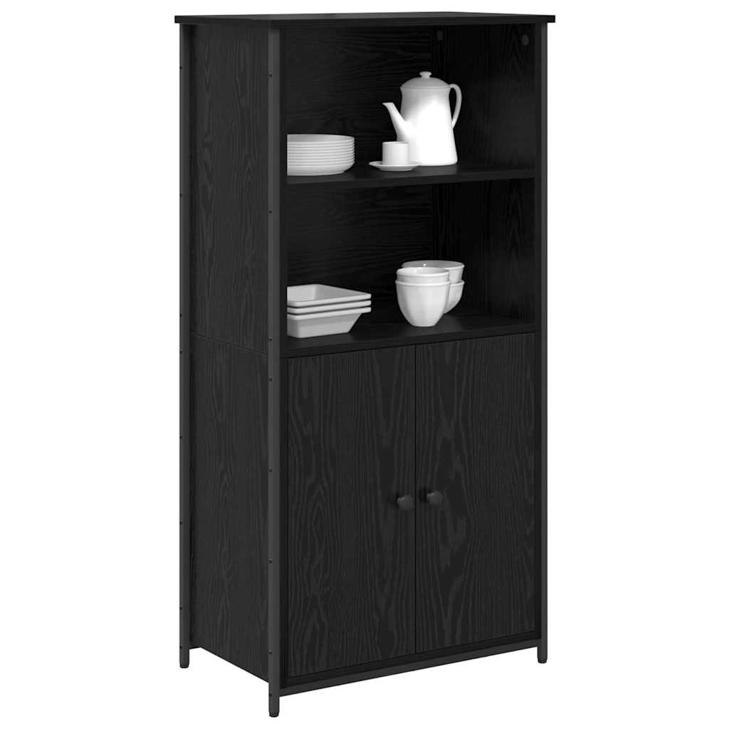 Høyskap Svart Eik 62 x 36 x 121,5 cm Konstruert tre