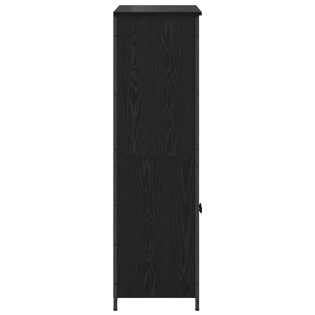 Høyskap Svart Eik 62 x 36 x 121,5 cm Konstruert tre