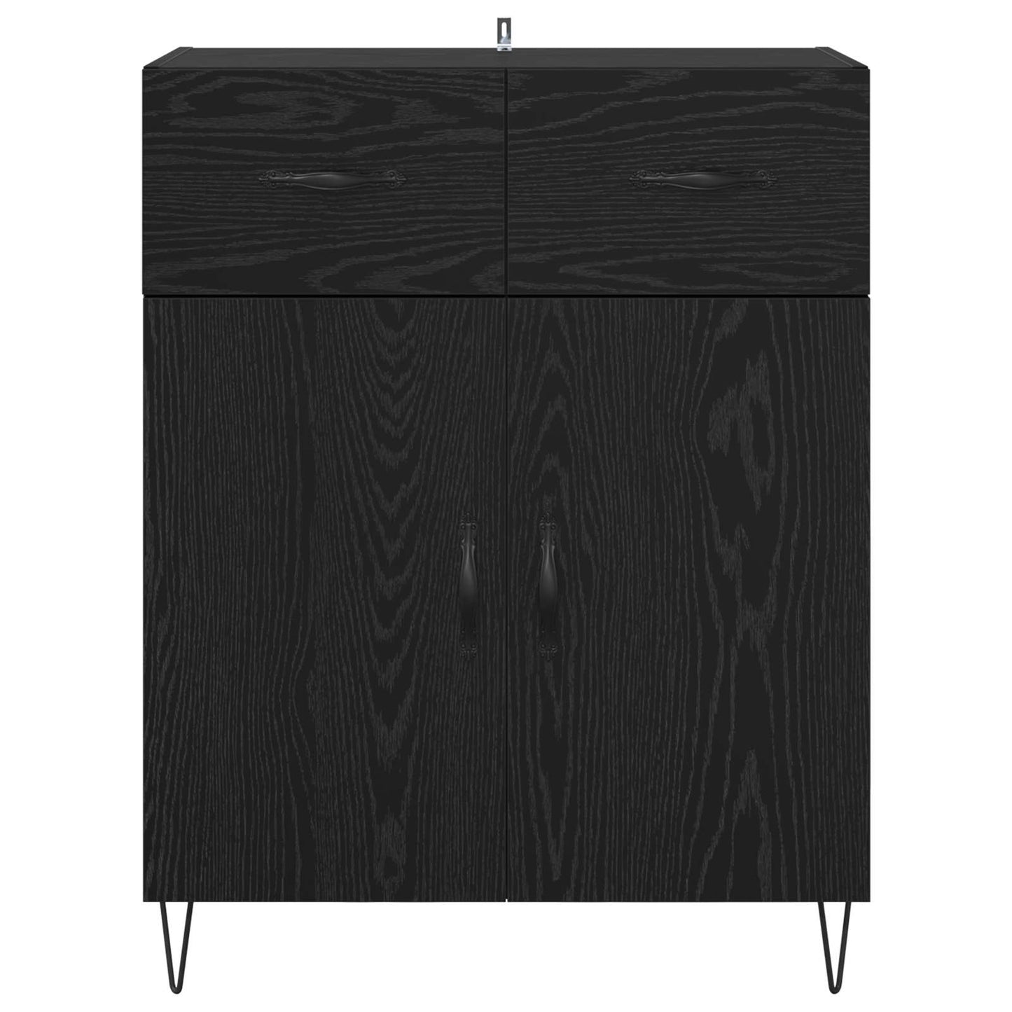 Serviesskap Svart Eik 69,5 x 34 x 90 cm Konstruert tre
