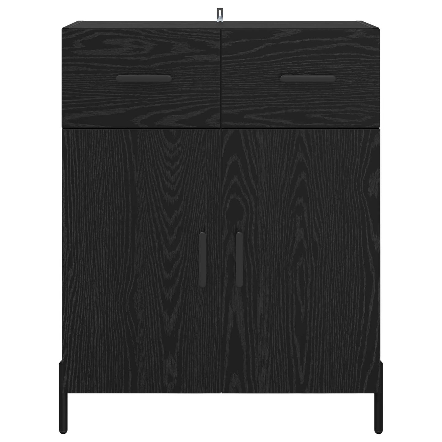 Serviesskap Svart Eik 69,5 x 34 x 90 cm Konstruert tre