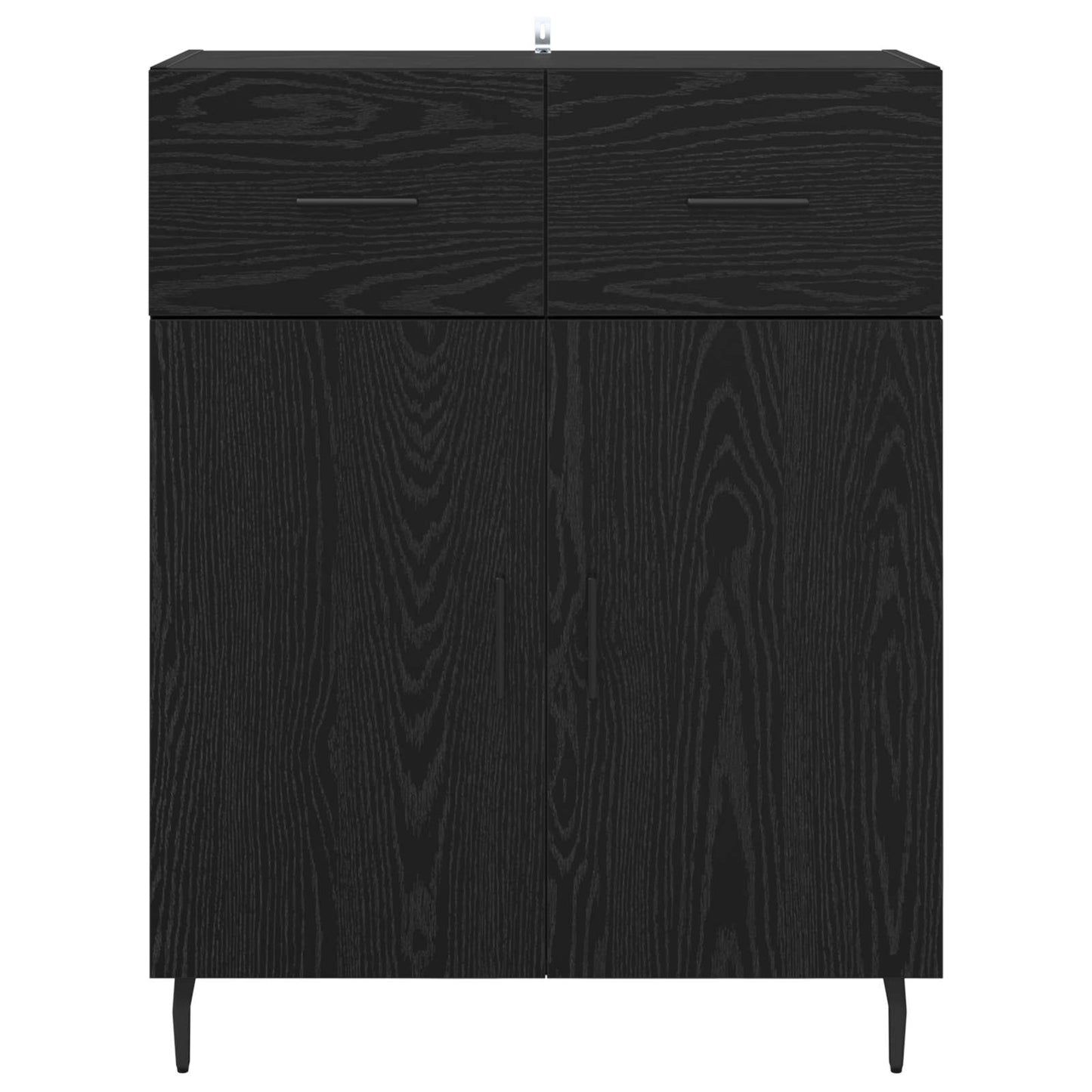 Serviesskap Svart Eik 69,5 x 34 x 90 cm Konstruert tre