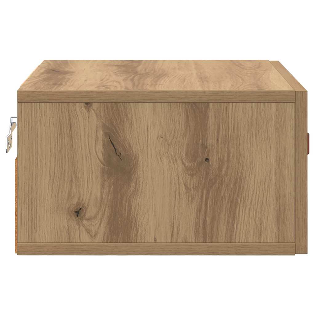 Vegghengt nattbord 35 x 35 x 20 cm Konstruert tre Artisan Eik