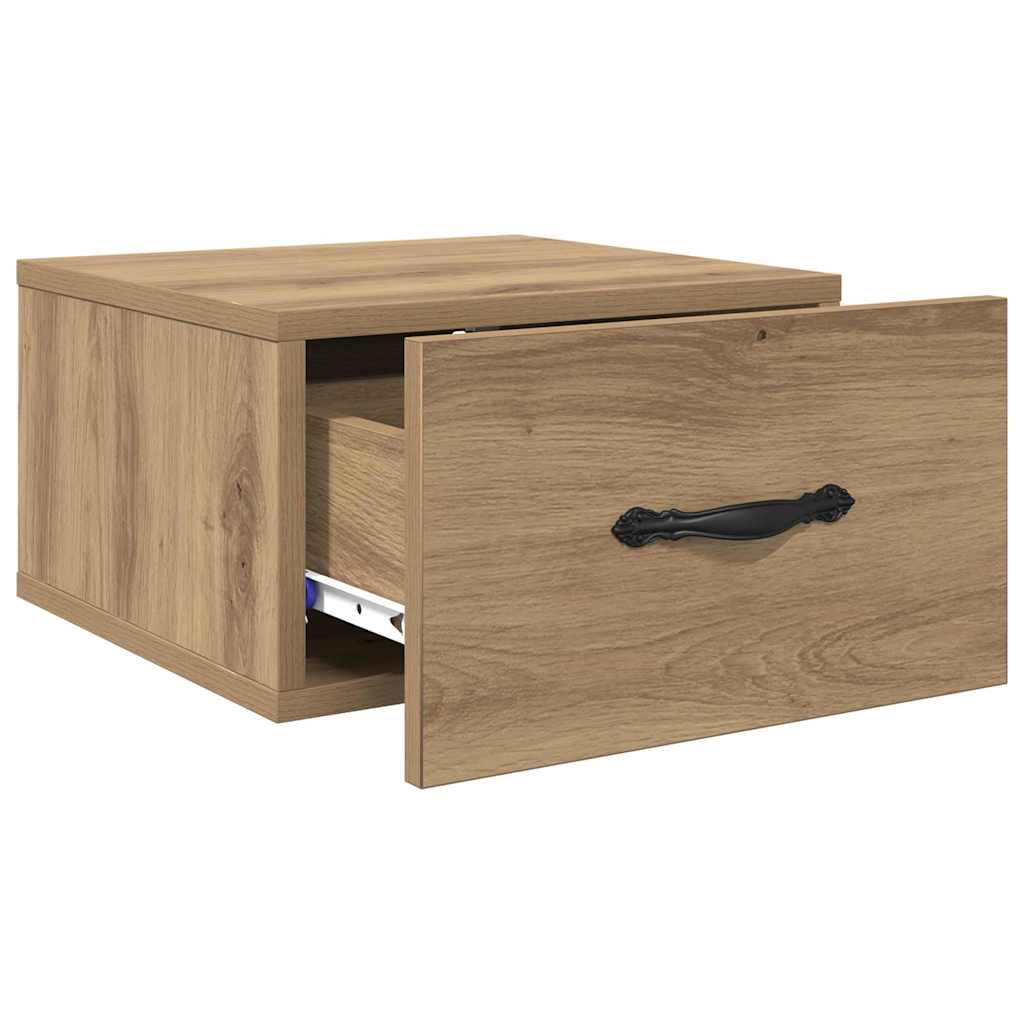 Nattbordskap 2 stk. artisan eik 35 x 35 x 20 cm Konstruert tre