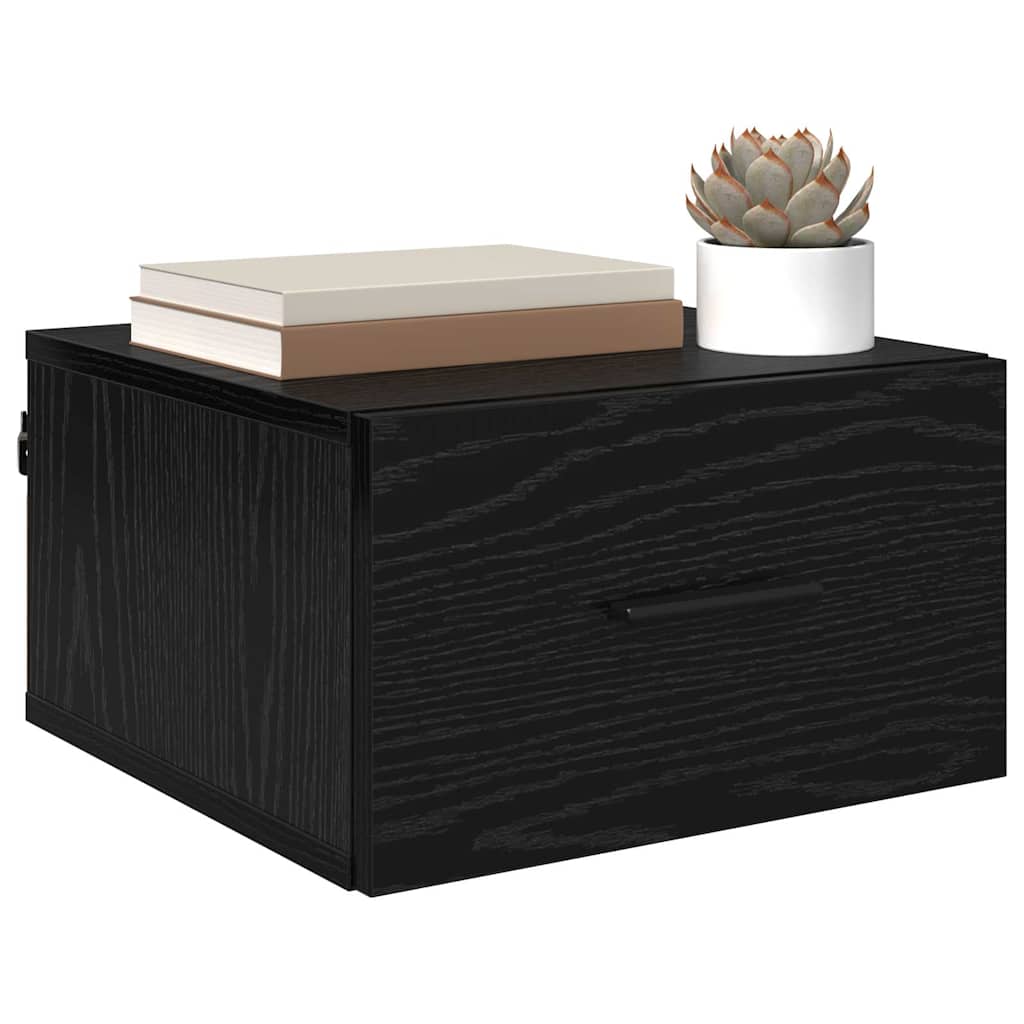 Nattbordskap 2 pcs Svart eik 35 x 35 x 20 cm Konstruert tre
