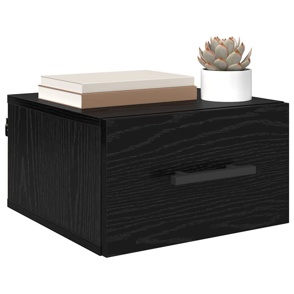 Nattbordskap Svart eik 35 x 35 x 20 cm Konstruert tre