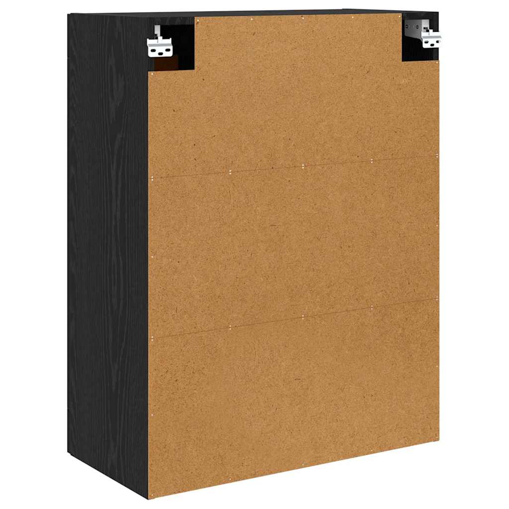 Veggskap Svart Eik 69,5 x 34 x 90 cm Konstruert tre