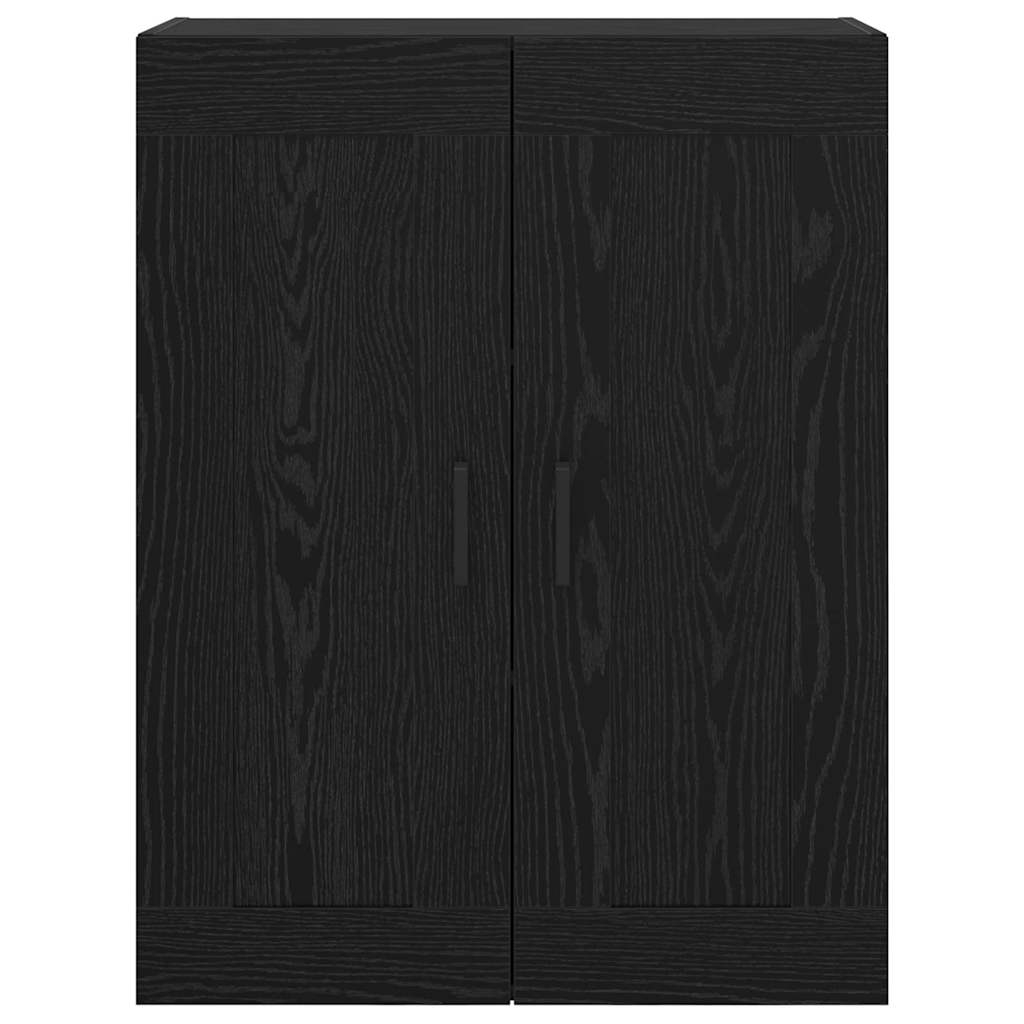 Veggskap Svart Eik 69,5 x 34 x 90 cm Konstruert tre