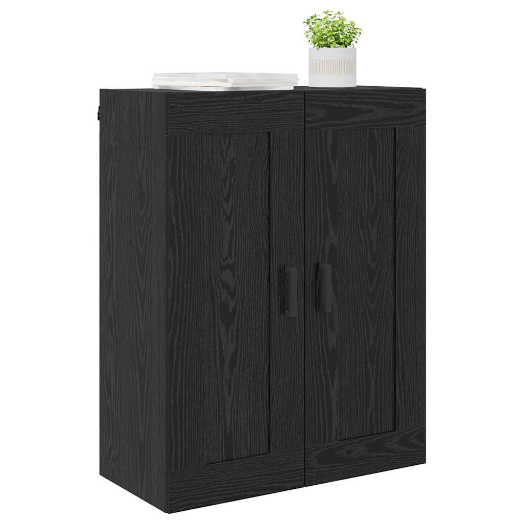 Veggskap Svart Eik 69,5 x 34 x 90 cm Konstruert tre