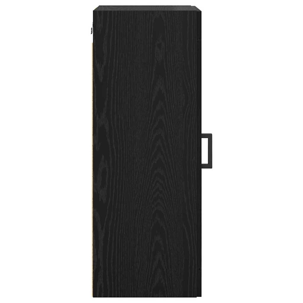Veggskap Svart Eik 34,5 x 34 x 90 cm Konstruert tre