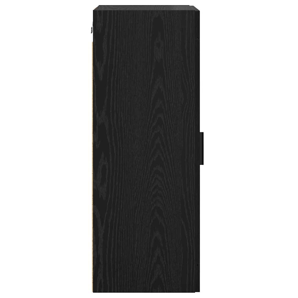 Veggskap Svart Eik 34,5 x 34 x 90 cm Konstruert tre