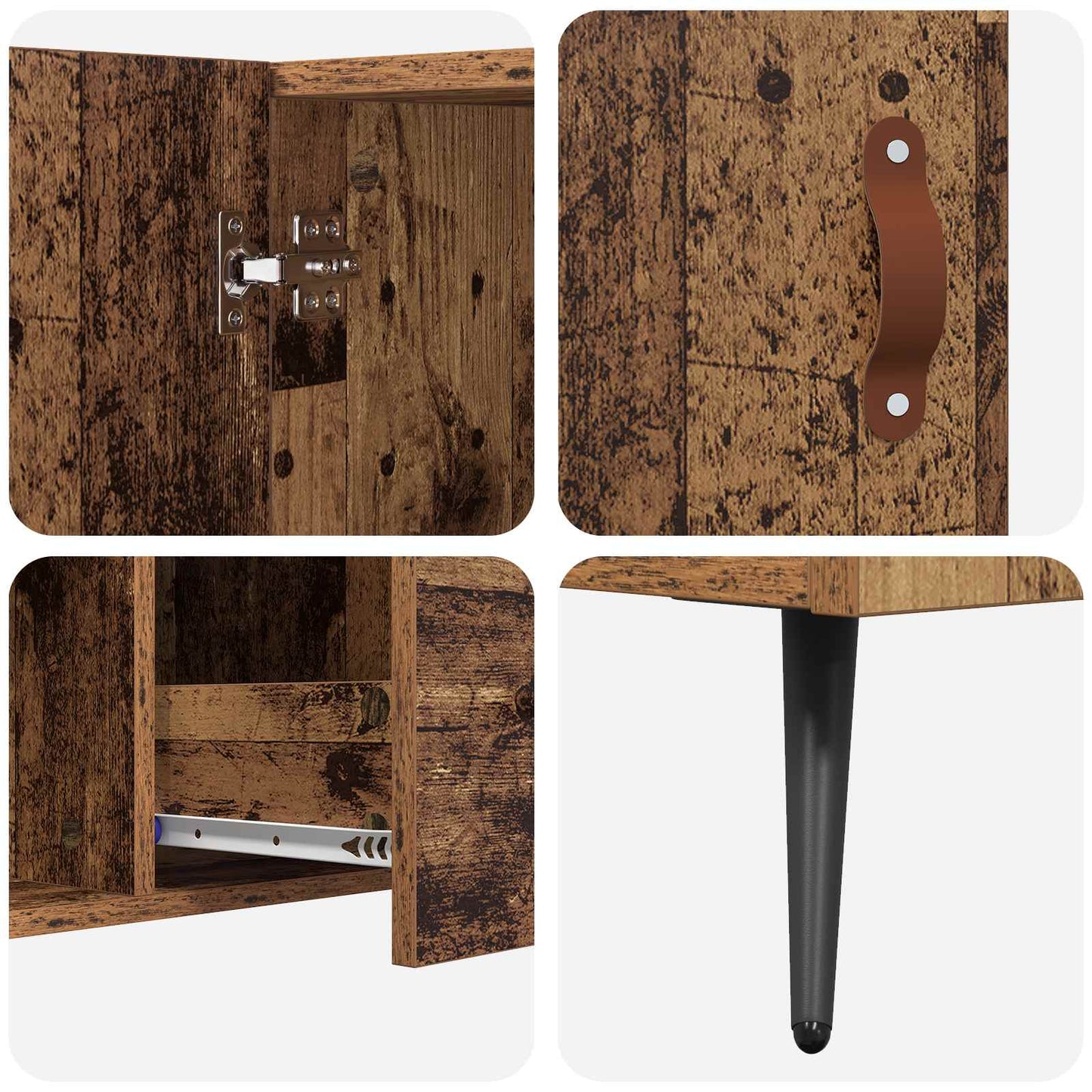 Serviesskap med skuff Gamle tre 100 x 36 x 60 cm Konstruert tre