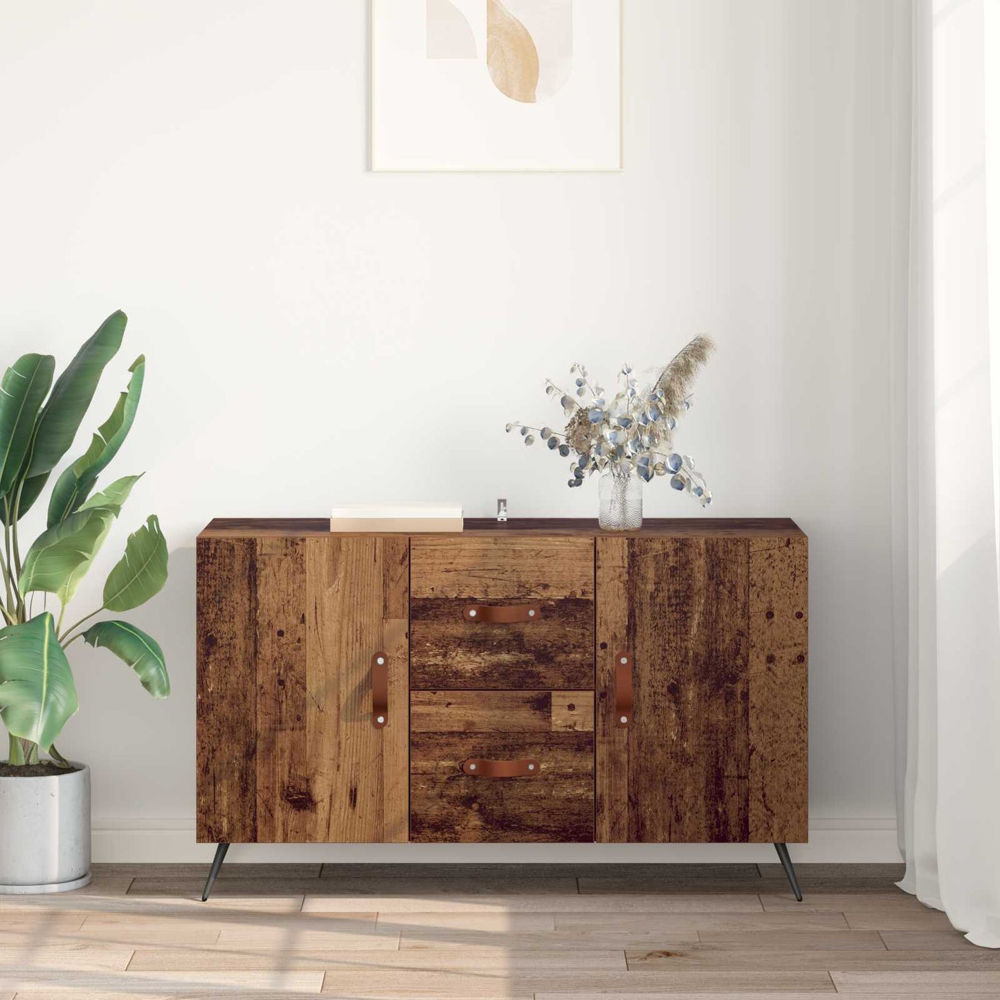 Serviesskap med skuff Gamle tre 100 x 36 x 60 cm Konstruert tre