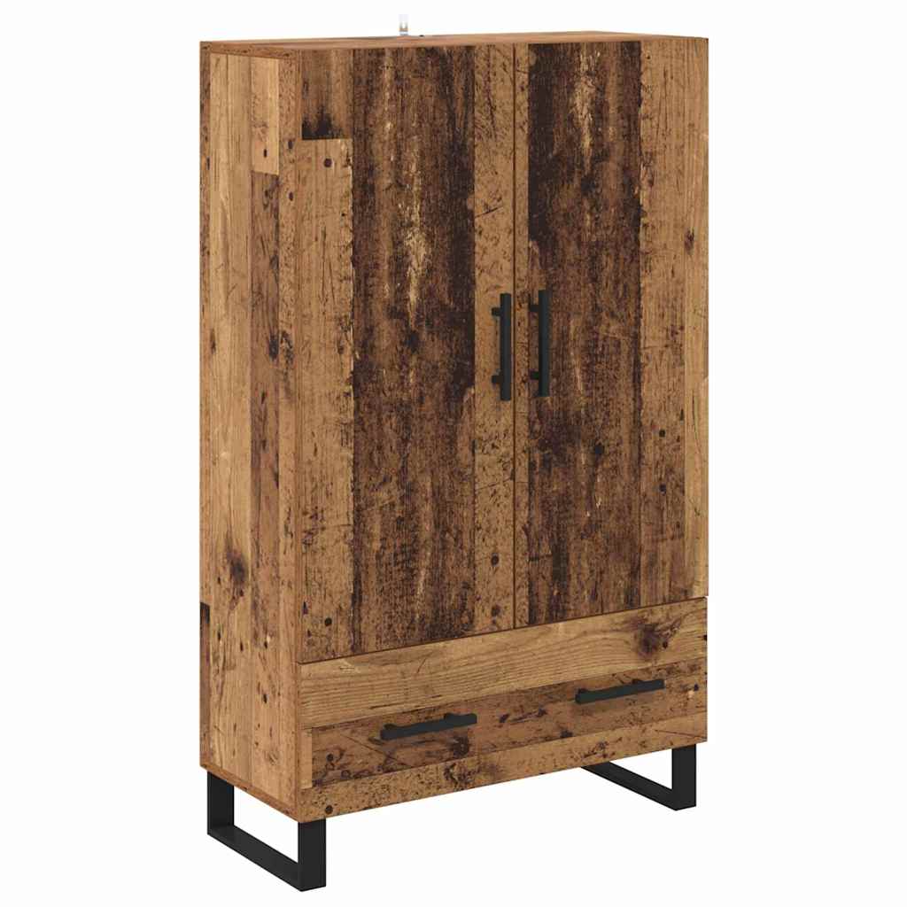 Høyskap med skuff Gamle tre 69,5 x 30 x 115 cm Konstruert tre