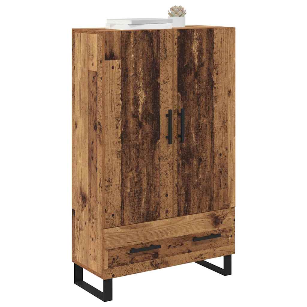 Høyskap med skuff Gamle tre 69,5 x 30 x 115 cm Konstruert tre