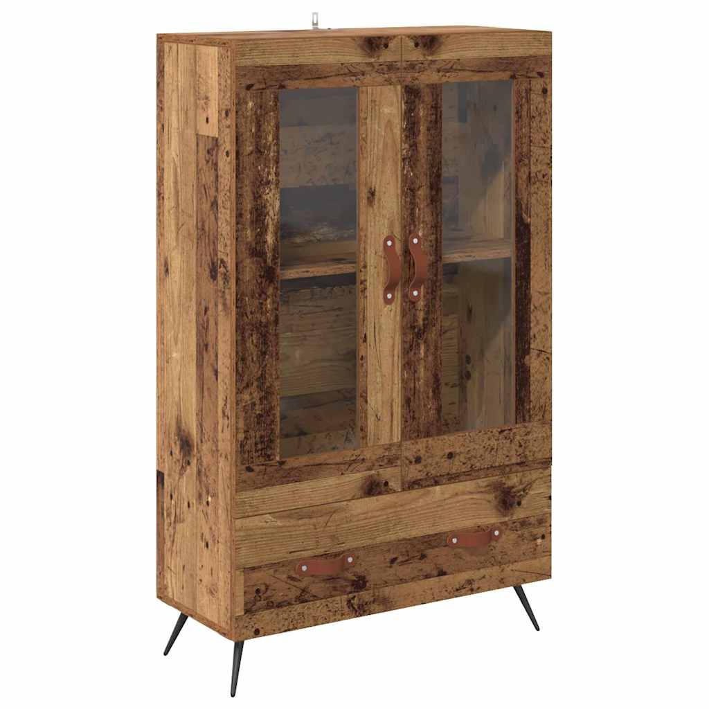 Høyskap Gamle tre 69,5 x 31 x 115 cm Sponplater og glass