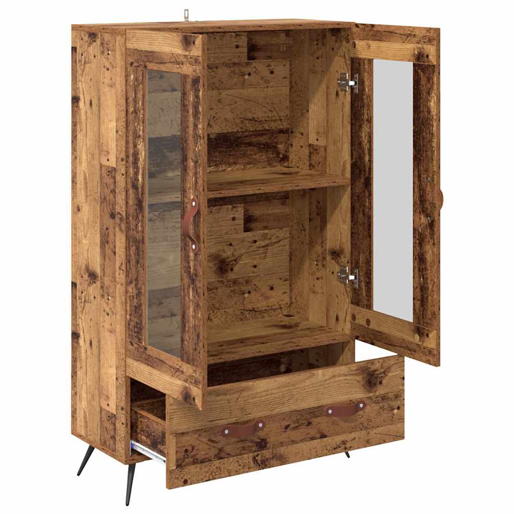 Høyskap Gamle tre 69,5 x 31 x 115 cm Sponplater og glass