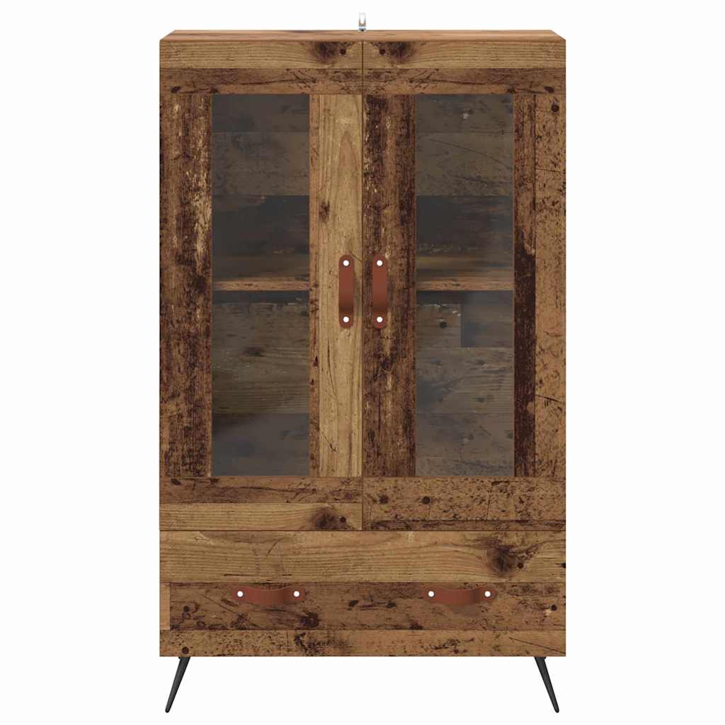 Høyskap Gamle tre 69,5 x 31 x 115 cm Sponplater og glass