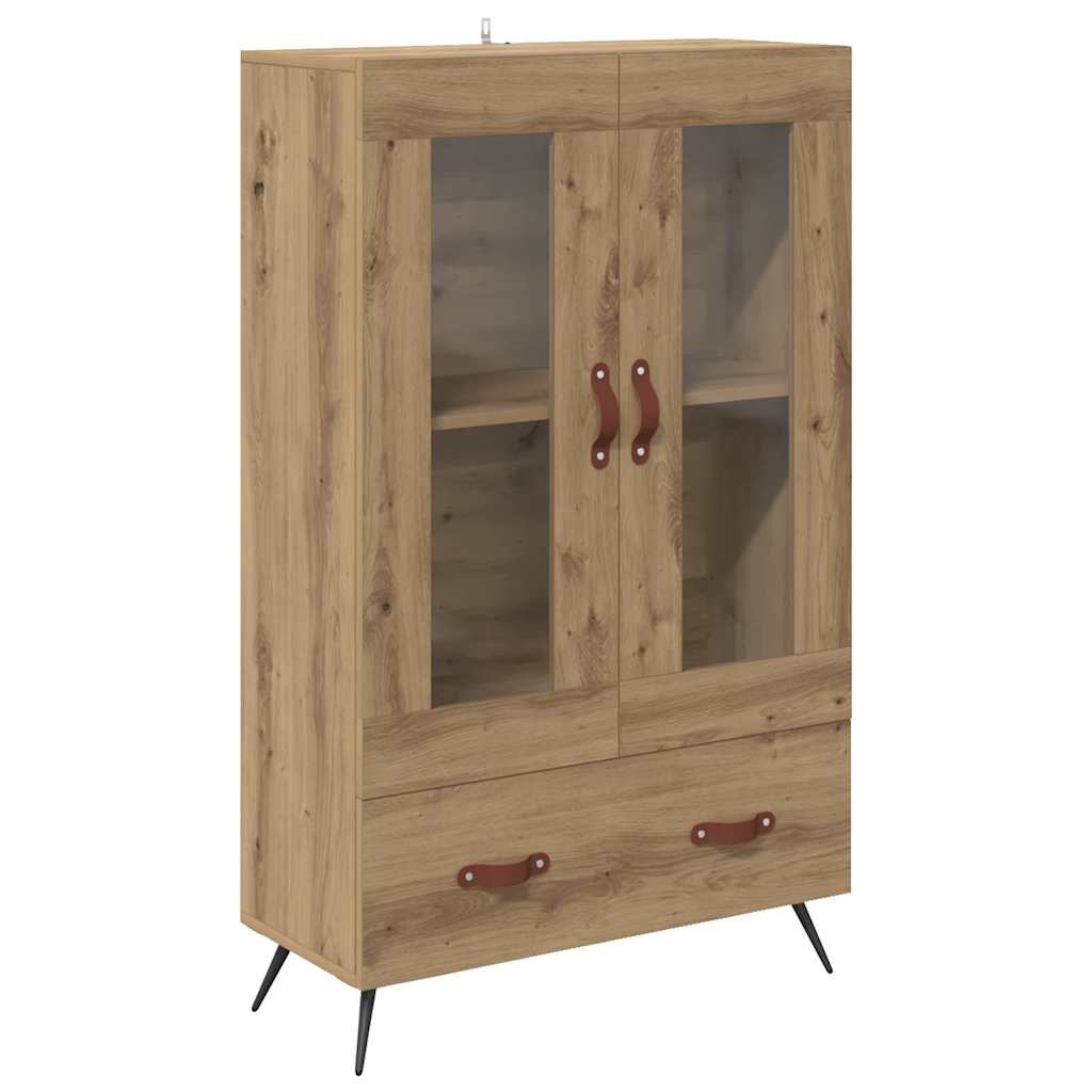 Høyskap Artisan Eik 69,5 x 31 x 115 cm Sponplater og glass