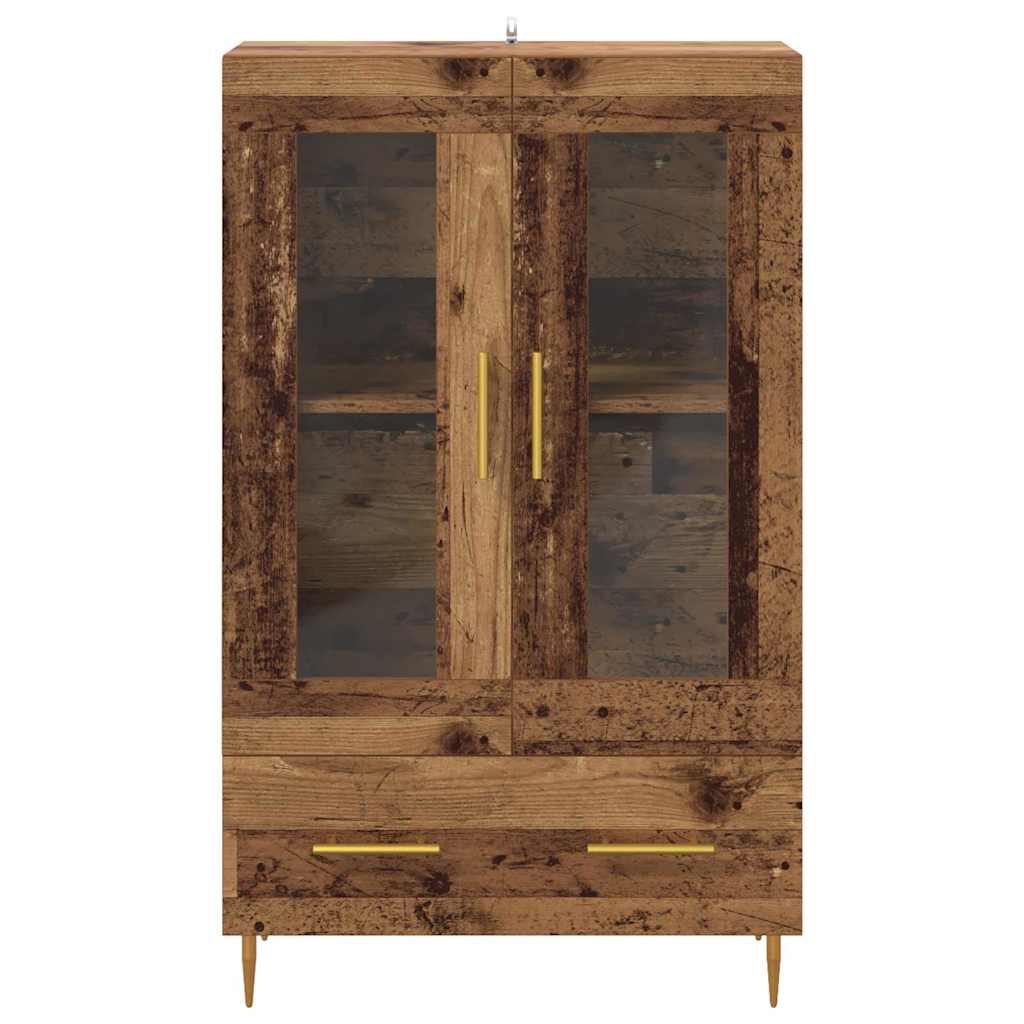Høyskap Gamle tre 69,5 x 31 x 115 cm Sponplater og glass