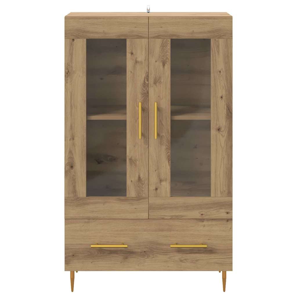 Høyskap Artisan Eik 69,5 x 31 x 115 cm Sponplater og glass