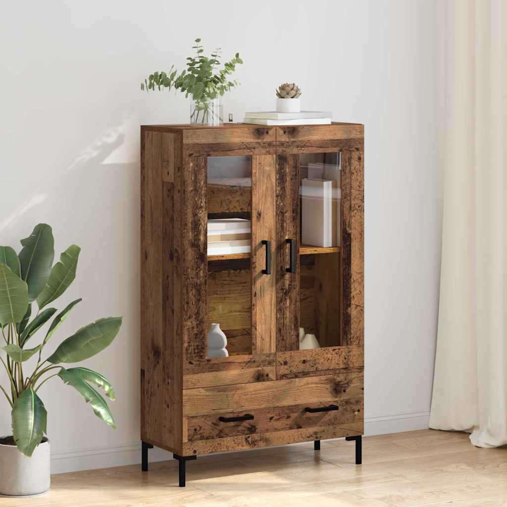 Høyskap med skuff Gamle tre 69,5 x 31 x 115 cm Konstruert tre