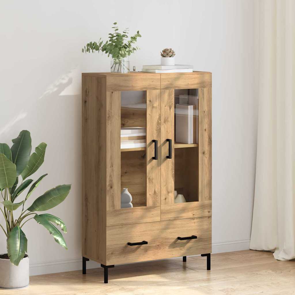 Høyskap med skuff Artisan Eik 69,5 x 31 x 115 cm Konstruert tre