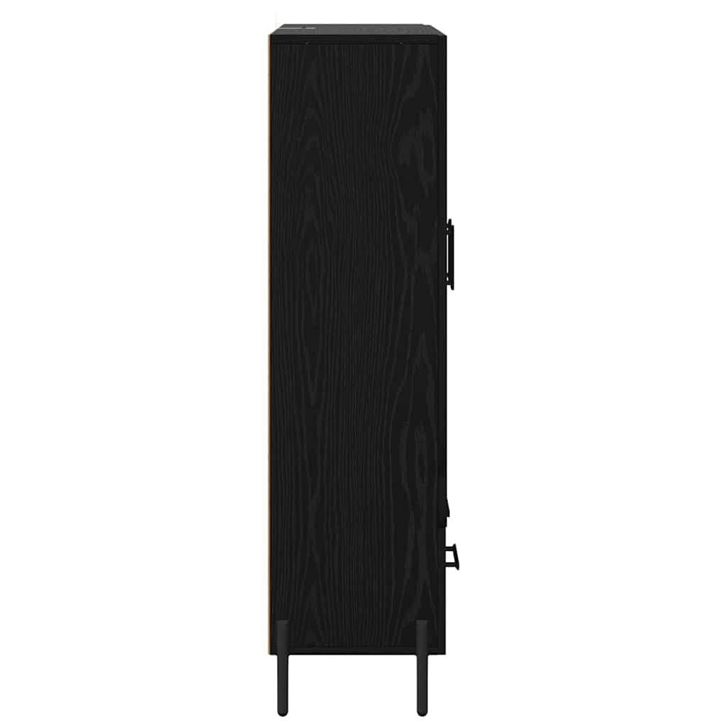 Høyskap Corona Svart Eik 69,5 x 31 x 115 cm Konstruert tre