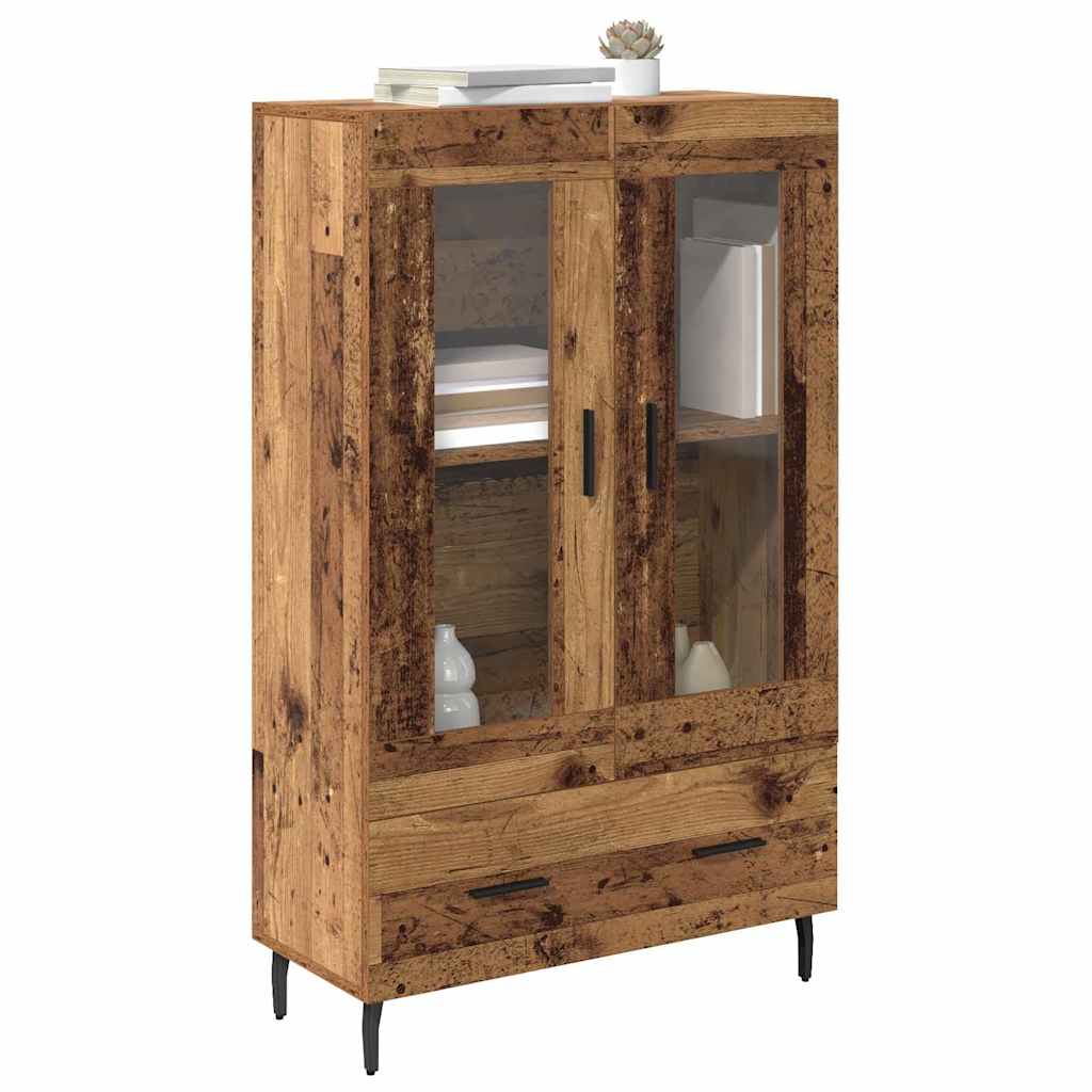 Høyskap med skuff Gamle tre 69,5 x 31 x 115 cm Konstruert tre