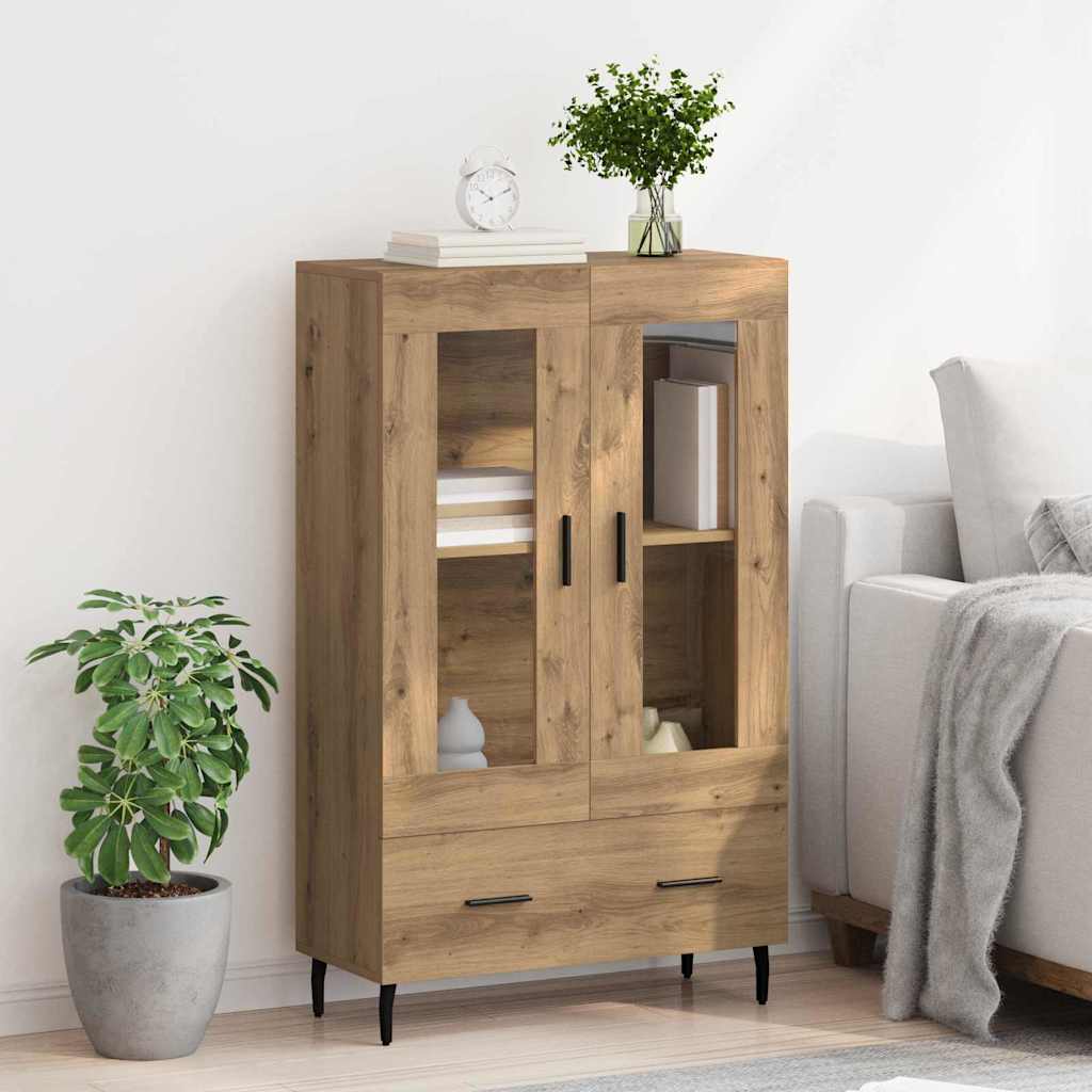 Høyskap med skuff Artisan Eik 69,5 x 31 x 115 cm Konstruert tre