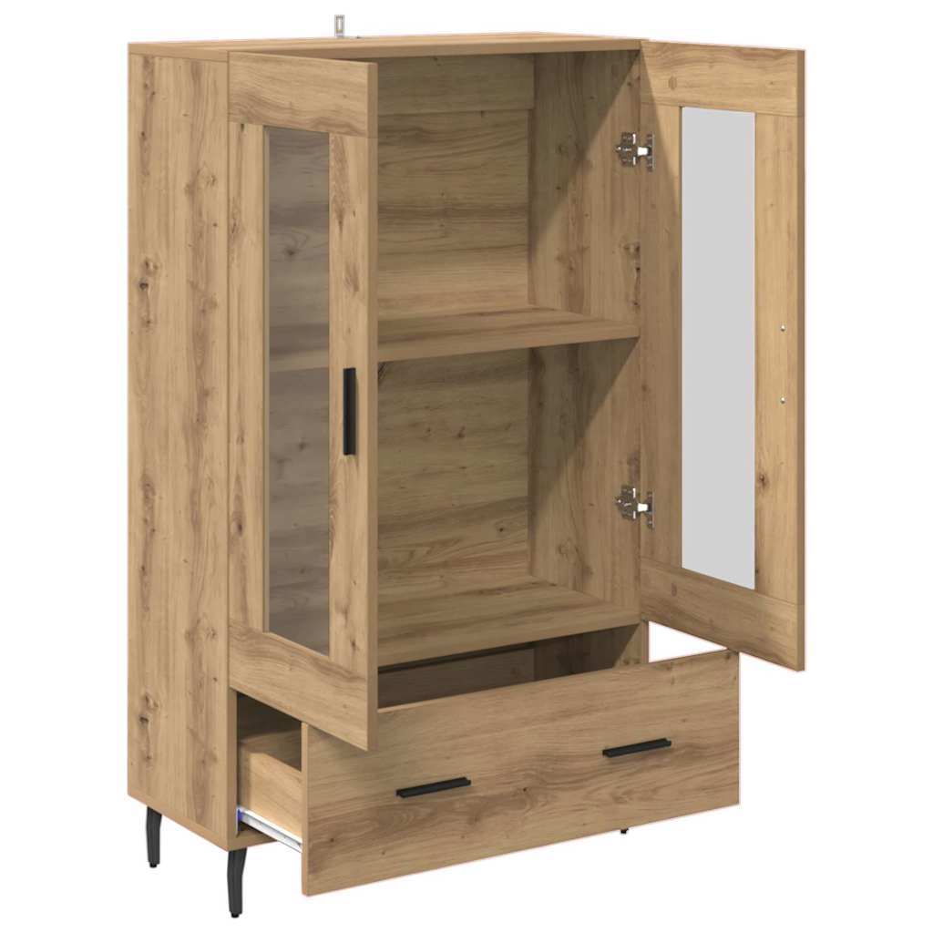 Høyskap med skuff Artisan Eik 69,5 x 31 x 115 cm Konstruert tre