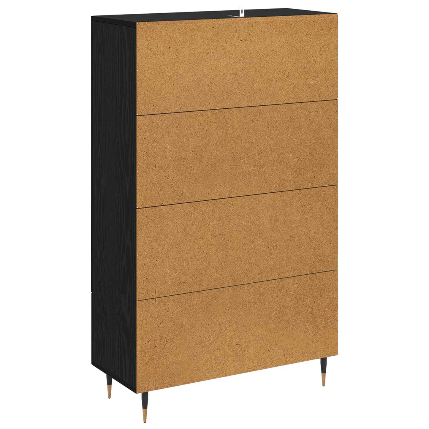 Høyskap med skuff Svart Eik 69,5 x 31 x 115 cm Konstruert tre