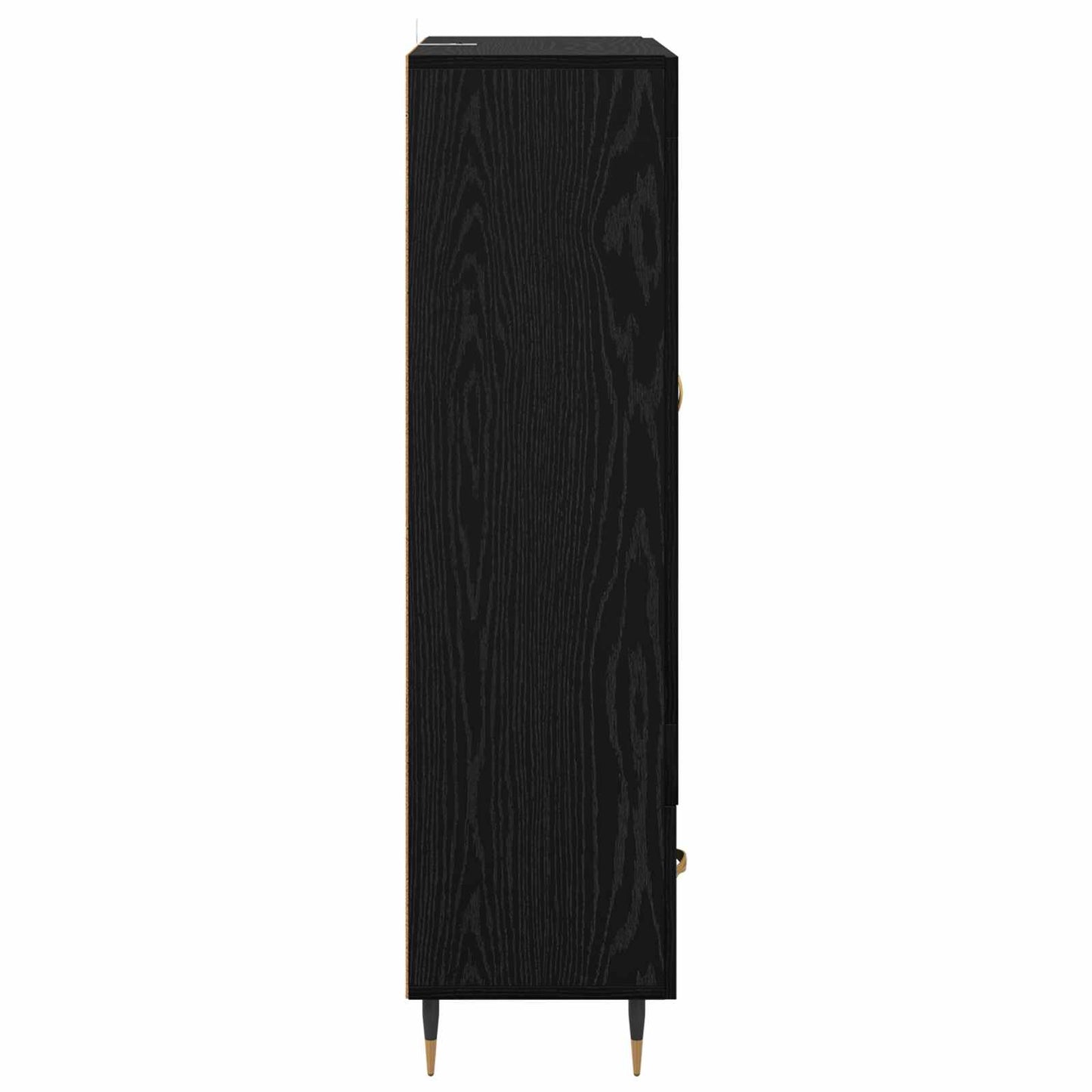 Høyskap med skuff Svart Eik 69,5 x 31 x 115 cm Konstruert tre