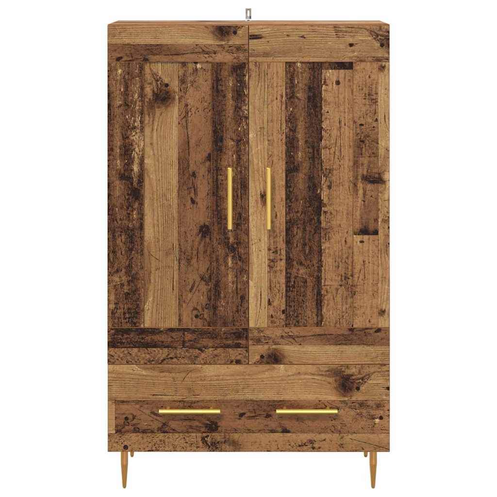 Høyskap med skuff Gamle tre 69,5 x 31 x 115 cm Konstruert tre