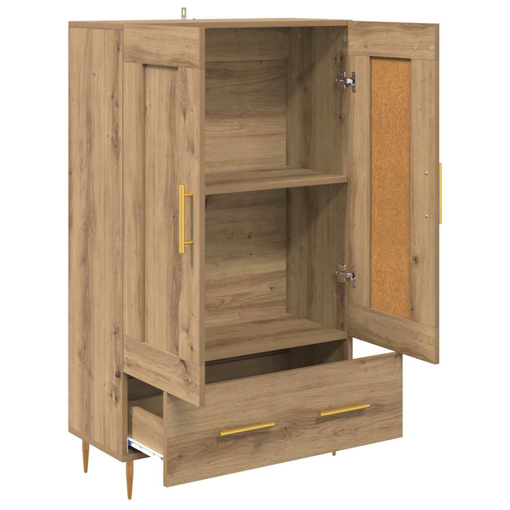 Høyskap med skuff Artisan Eik 69,5 x 31 x 115 cm Konstruert tre