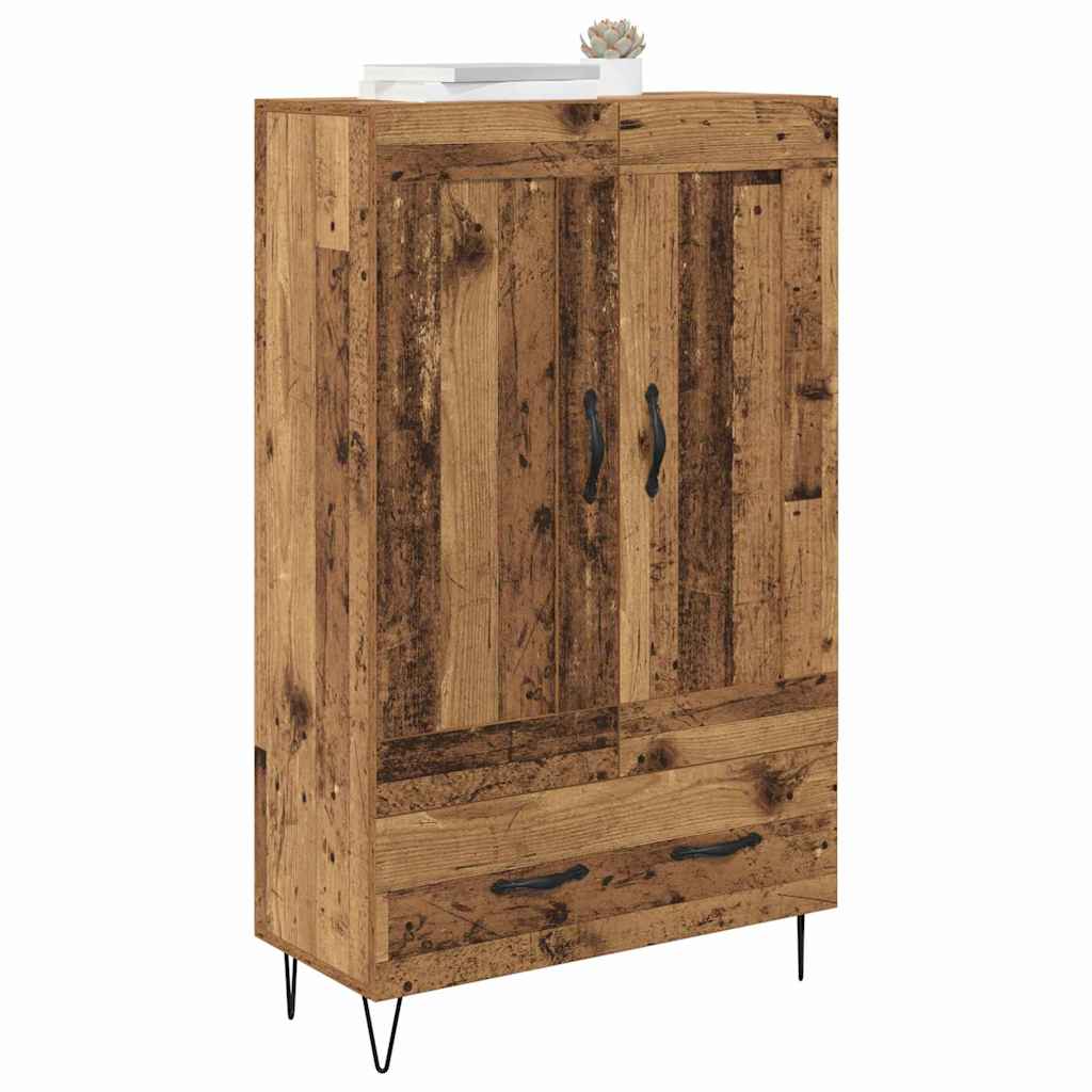 Høyskap med skuff Gamle tre 69,5 x 31 x 115 cm Konstruert tre