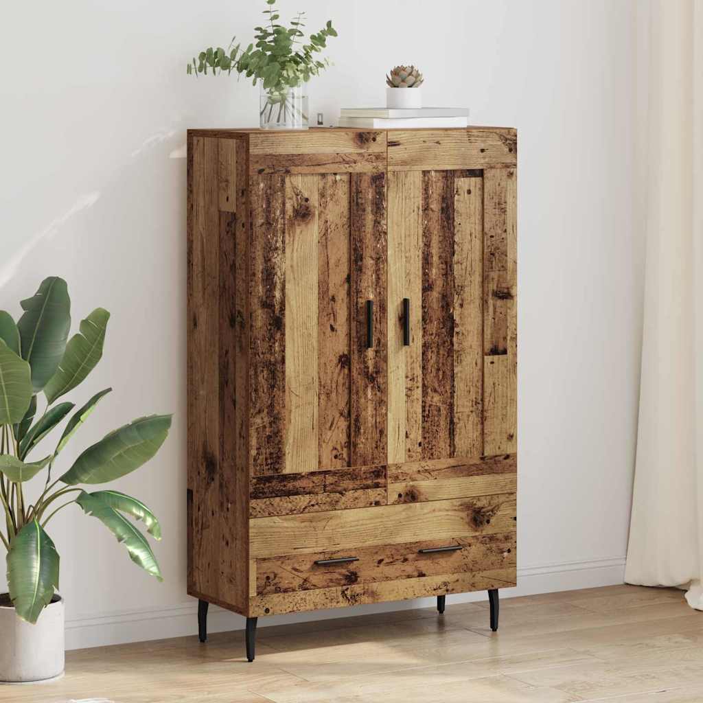 Høyskap med skuff Gamle tre 69,5 x 31 x 115 cm Konstruert tre