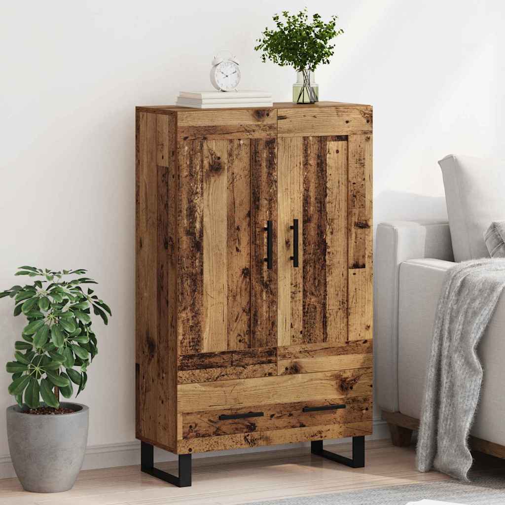Høyskap med skuff Gamle tre 69,5 x 31 x 115 cm Konstruert tre