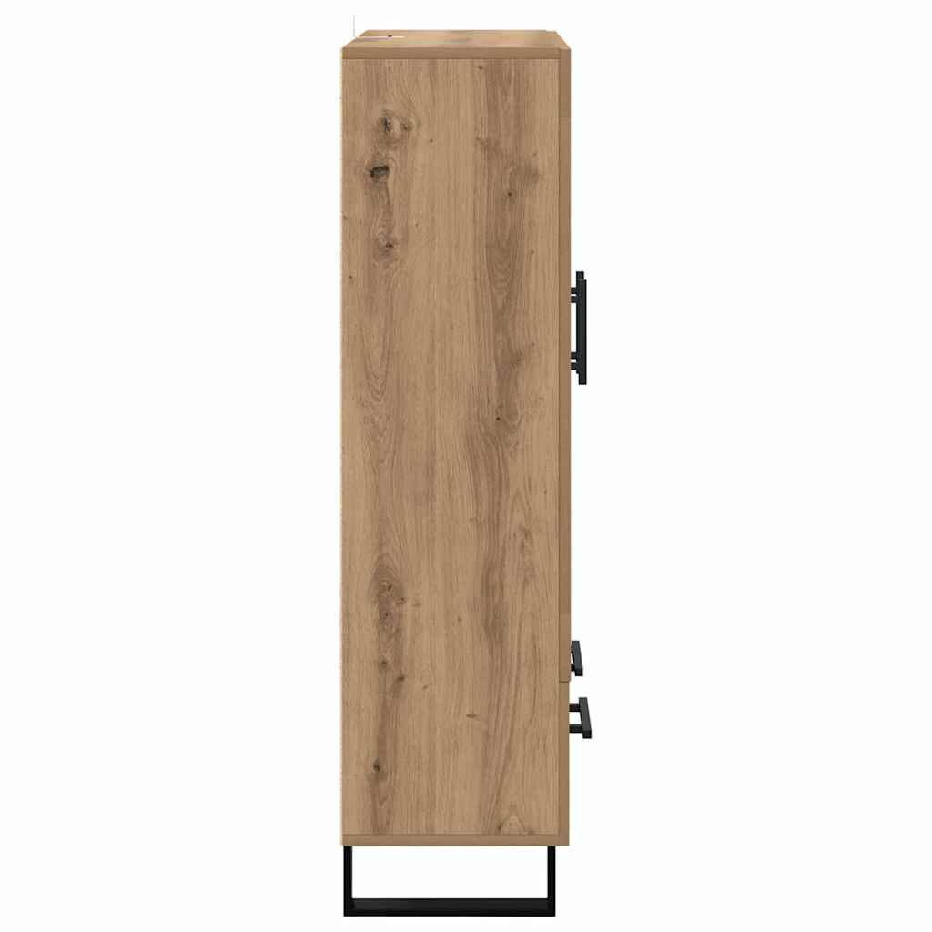 Høyskap med skuff Artisan Eik 69,5 x 31 x 115 cm Konstruert tre