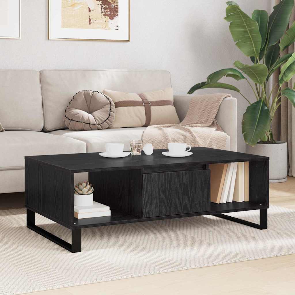 Kaffebord Svart Eik 104 x 60 x 35 cm Konstruert tre
