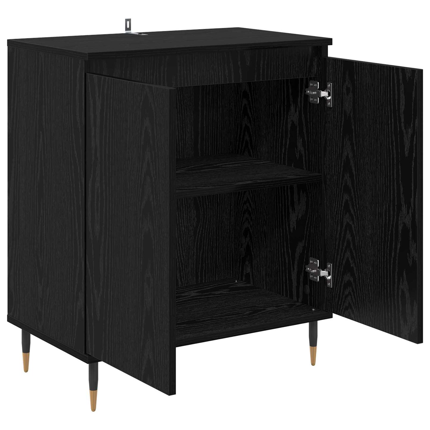 Serviesskap Svart Eik 60 x 35 x 70 cm Konstruert tre