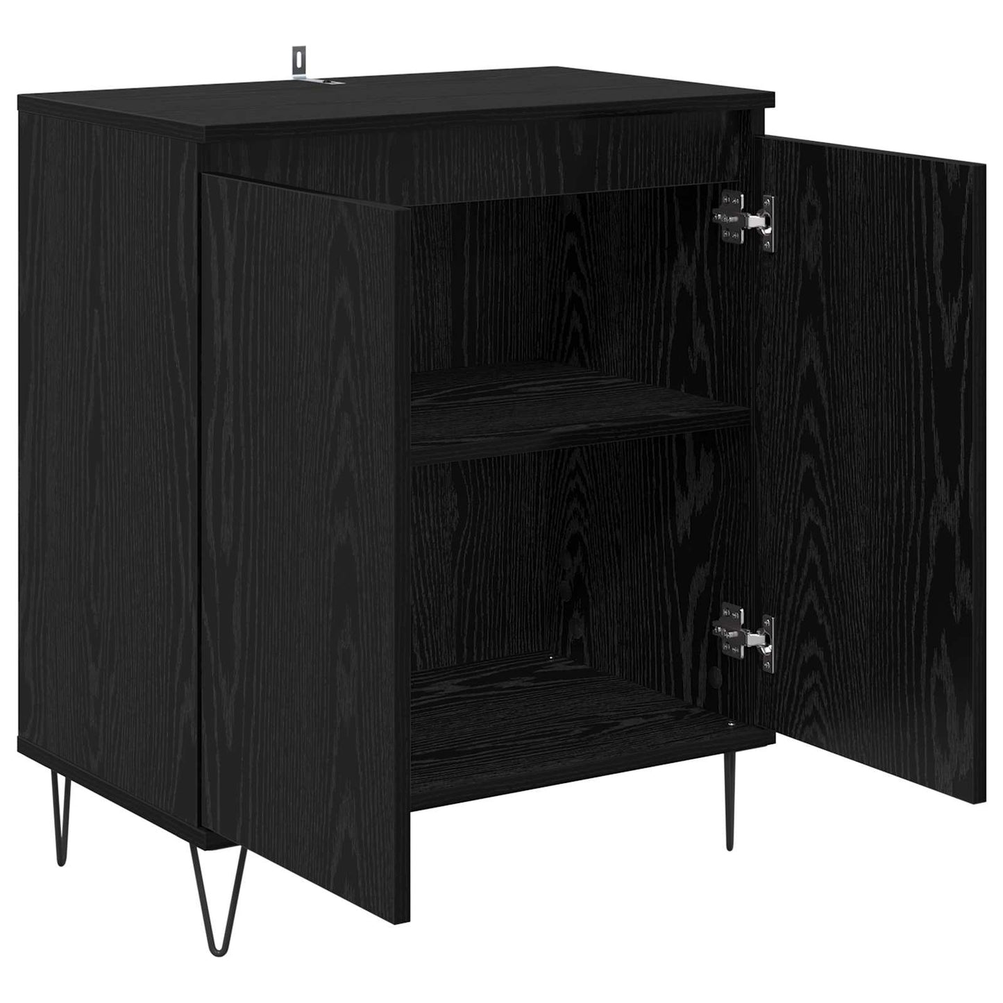Serviesskap Svart Eik 60 x 35 x 70 cm Konstruert tre